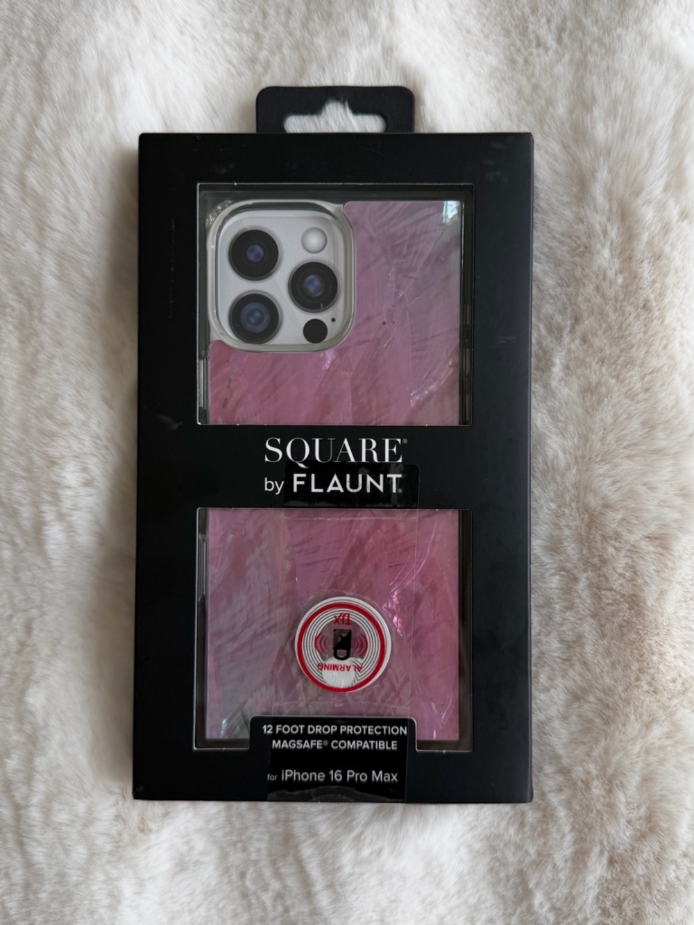 🆕 SQUARE by FLAUNT | Pink Mother of Pearl iPhone 16 Pro Max Case!